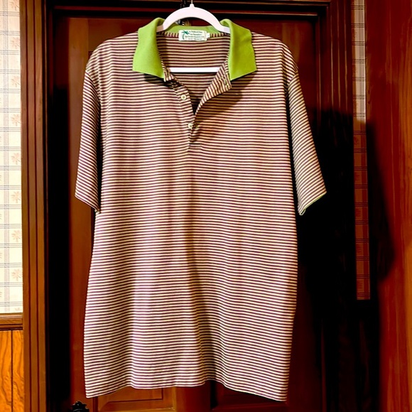 A Perfect Day In Paradise Sebastian Varney Lime Green And Purple Stripes Size L - Picture 1 of 9